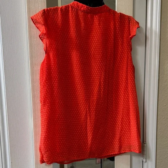Calvin Klein Bold Orange Textured Top - Picture 5 of 5